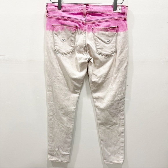 Hudson Krista Super Skinny Crop Chelsea Pink Ombre Stretch Mid Rise Jeans 27 - Picture 2 of 14